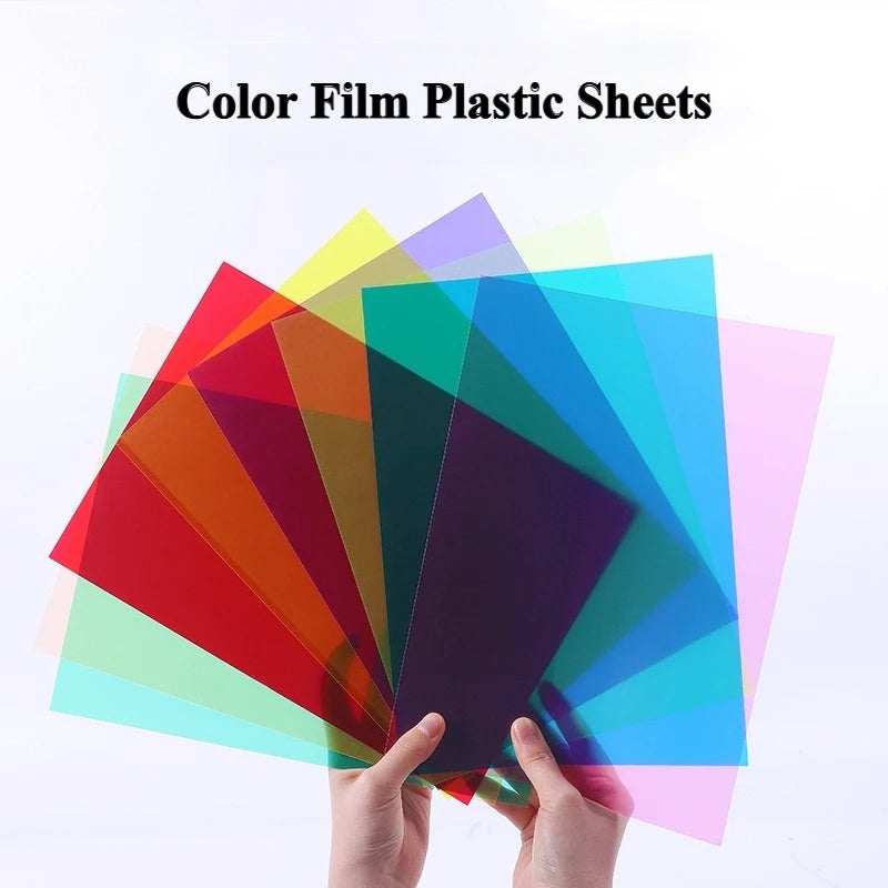 Colored Glass Paper Sheets A4 Handmade Transparent DIY Craft Plastic Film