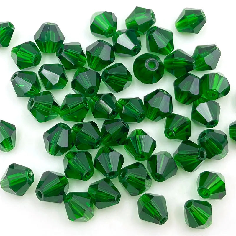 Multicolor Bicone Crystal Beads for Jewelry Making - Loose Glass Spacer Stones