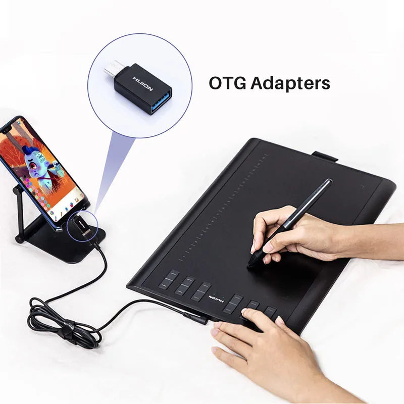 Graphics Drawing Tablet with 8192 Pressure Sensitivity & Custom Hot Keys