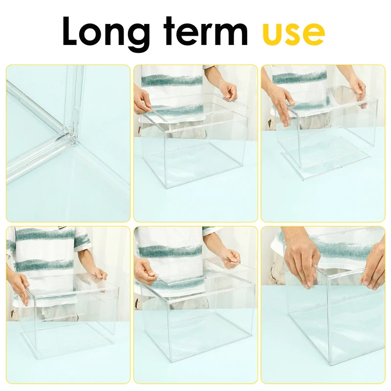 Large Stackable Plastic Display Storage Box for Dolls & Collectibles