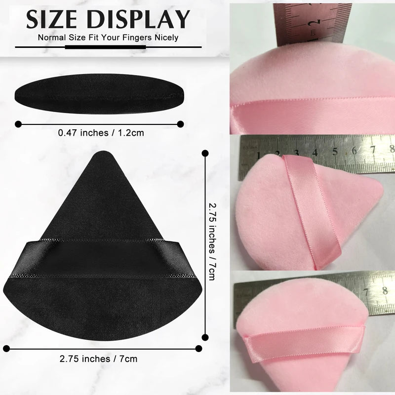 Wholesale 50Pcs Triangle Makeup Sponge Powder Puffs - Soft Cotton Face Blenders