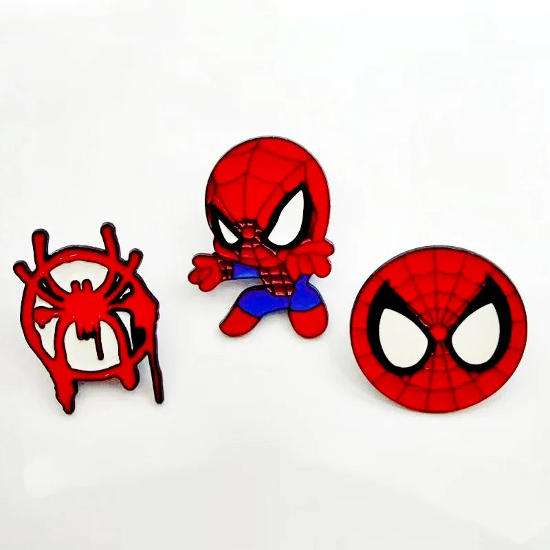 Spider-Man Alloy Enamel Brooch Pin Superhero Badge for Backpack Clothing & Gift