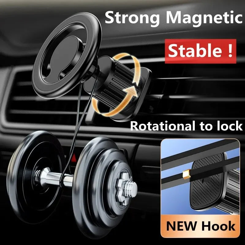 Magnetic Car Phone Holder Mount for Wireless Charging and GPS Compatibility