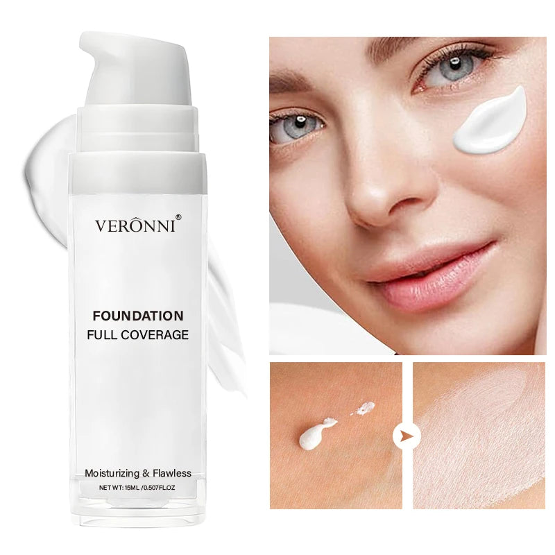 White Face Paint Foundation 15ml for Halloween & Cosplay - Full Coverage, Matte Finish
