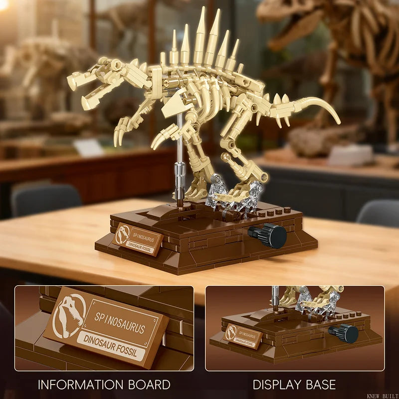 Dinosaur Fossil Building Blocks Set - Educational STEM Toy for Kids, Home Decor