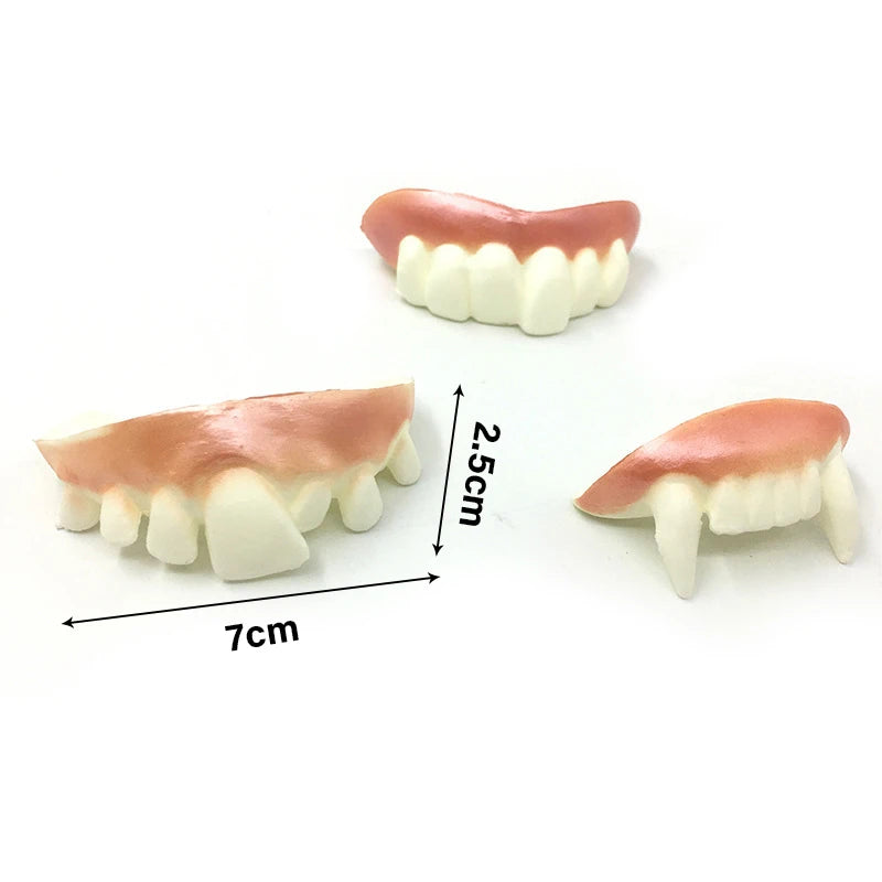 12 Pack Funny Fake Denture Props Halloween Cosplay Toys Party Favors