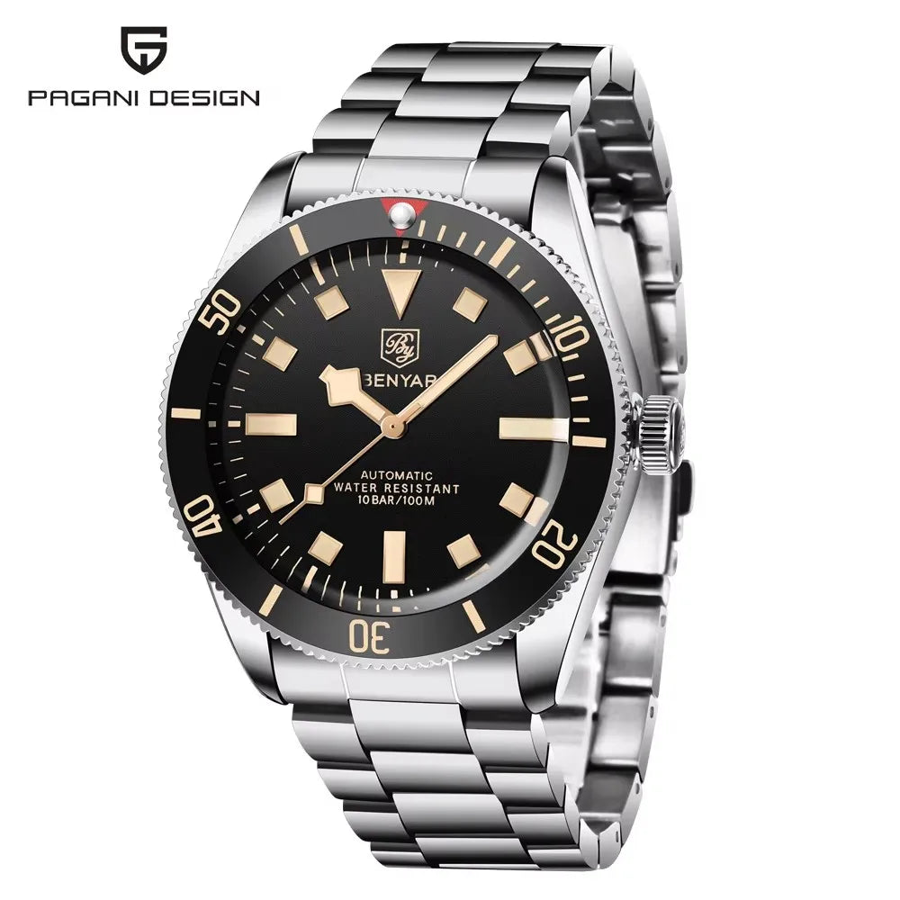 Men's Mechanical Automatic Sport Watch 50M Waterproof Stainless Steel Luminous