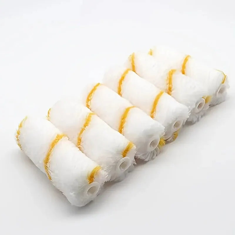 10pc Paint Roller Brush Set with Dense Bristles for Walls Cabinets Doors