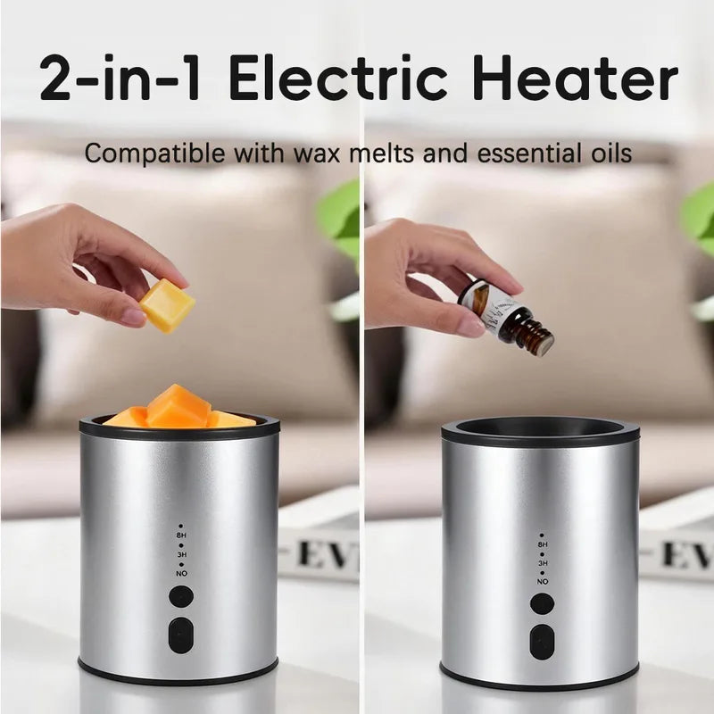 Wax Melt Heater Metal Wax Warmer for Aromatherapy Electric Candle Oil Burner 2-in-1 USB