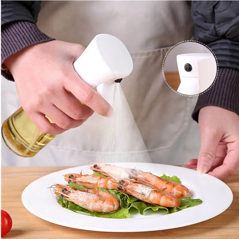 Oil Spray Bottle for Cooking & Barbecue Food Grade Plastic Dispenser - 200ml/300ml