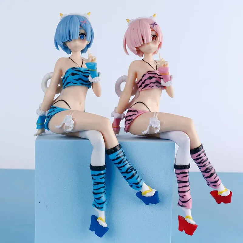 Anime Girl PVC Action Figure Pajamas Set - Sitting Posture, Collectible Toy