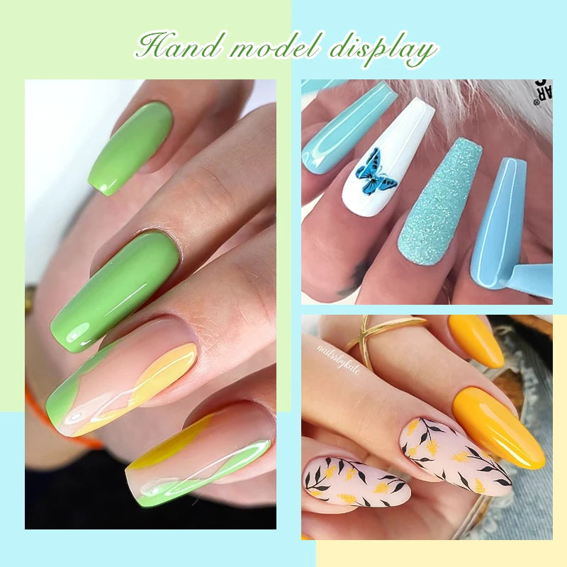 7.3ml Gel Nail Polish Set - Glitter UV Semi-Permanent for Manicure
