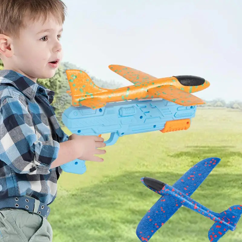 Children's Foam Aircraft Glider Toy - Outdoor Parent-Child Flying Game Set