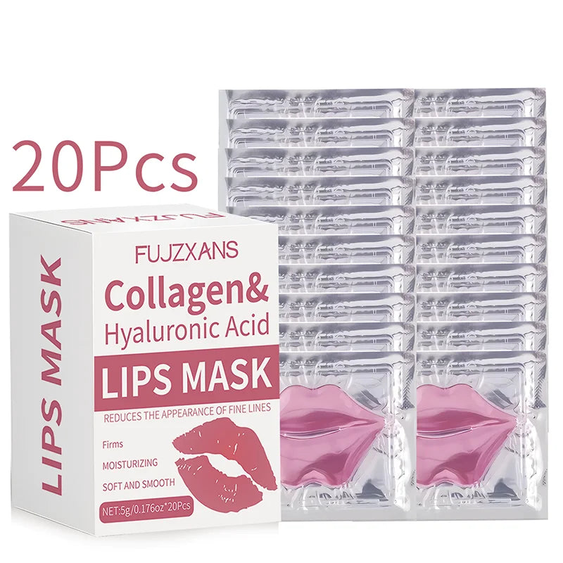 Pink Lip Mask Sheets for Skincare, Moisturizes & Reduces Dark Spots - 20 Pack