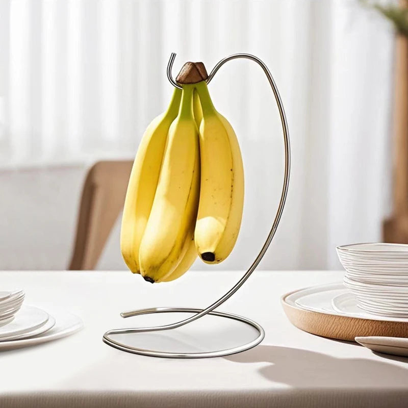 Stainless Steel Banana Holder Stand - Keep Bananas Fresh & Avoid Bruising