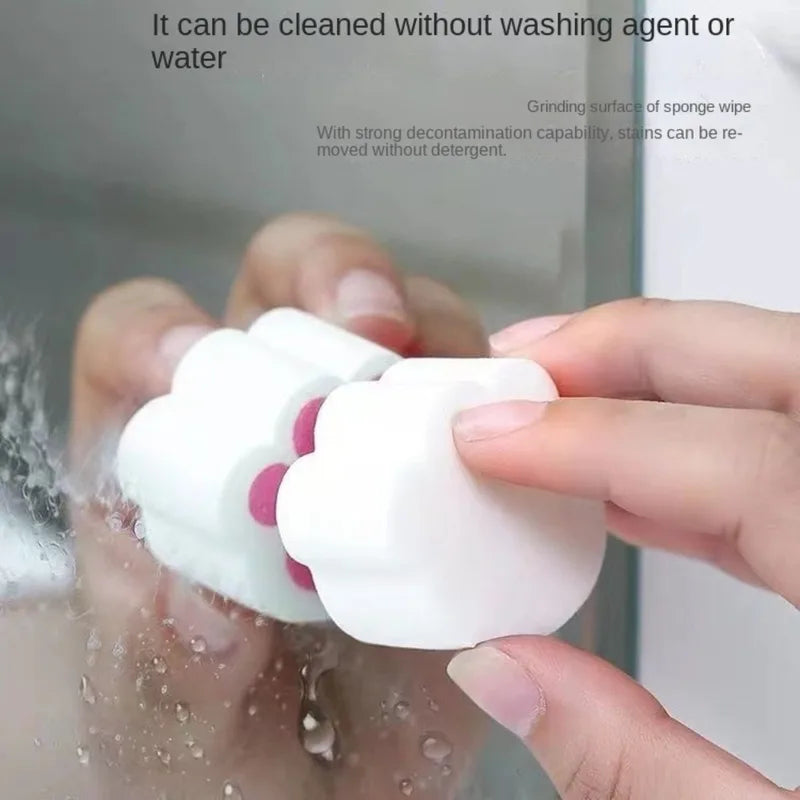 Cat's Paw Shaped Magic Sponge Glass Cleaner for Mirrors & Surfaces