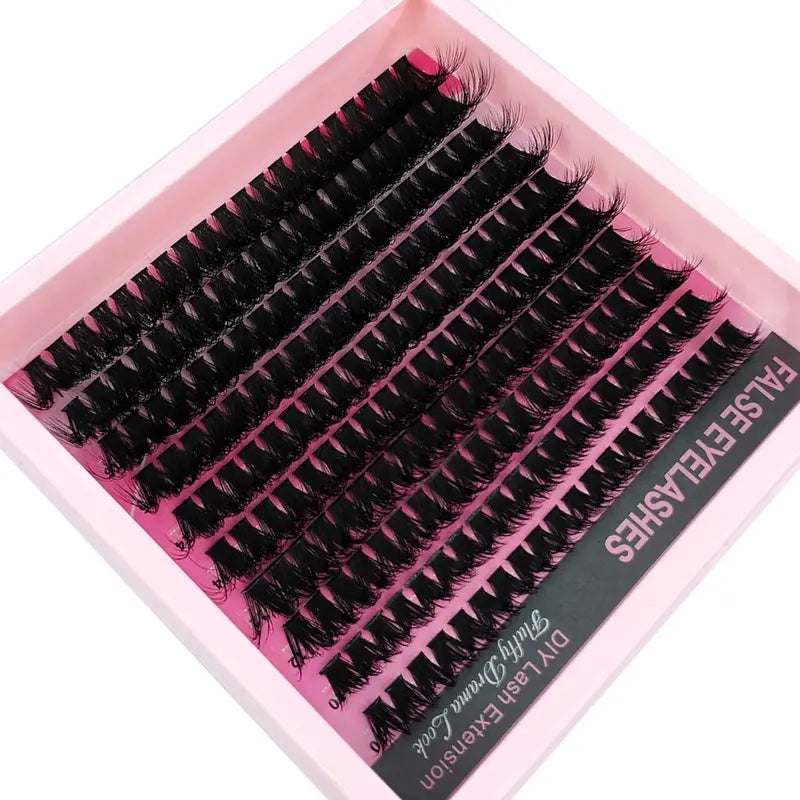 Fluffy 5D False Eyelash Clusters 10-18mm Mix Wispy Individual Lashes DIY Extensions