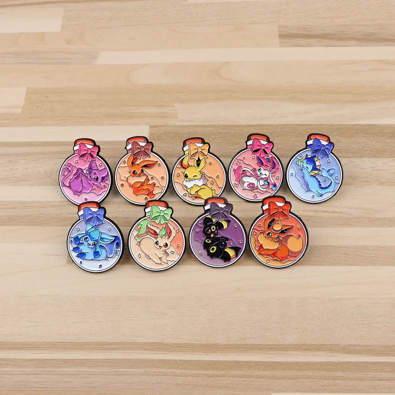 Cute Anime Elf Enamel Lapel Pins Cartoon Brooches for Backpack Clothing Accessories Gift Set