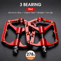 Aluminum Alloy Bicycle Pedal with Three Bearings MTB Road Bike Pedals Anti-Slip Universal
