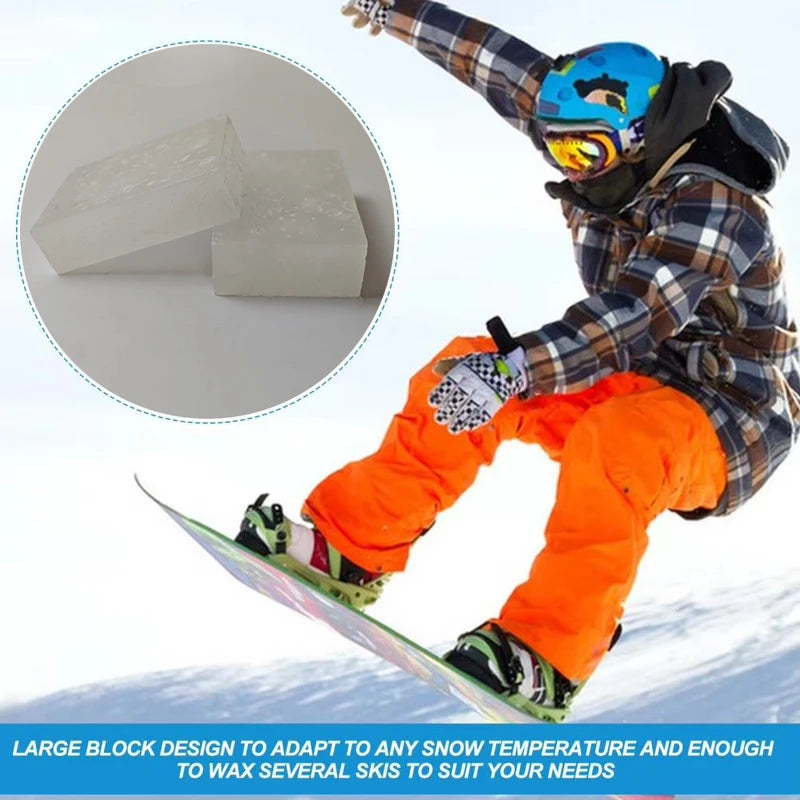 Universal All-Temperature Ski and Snowboard Wax for Speed & Friction Reduction