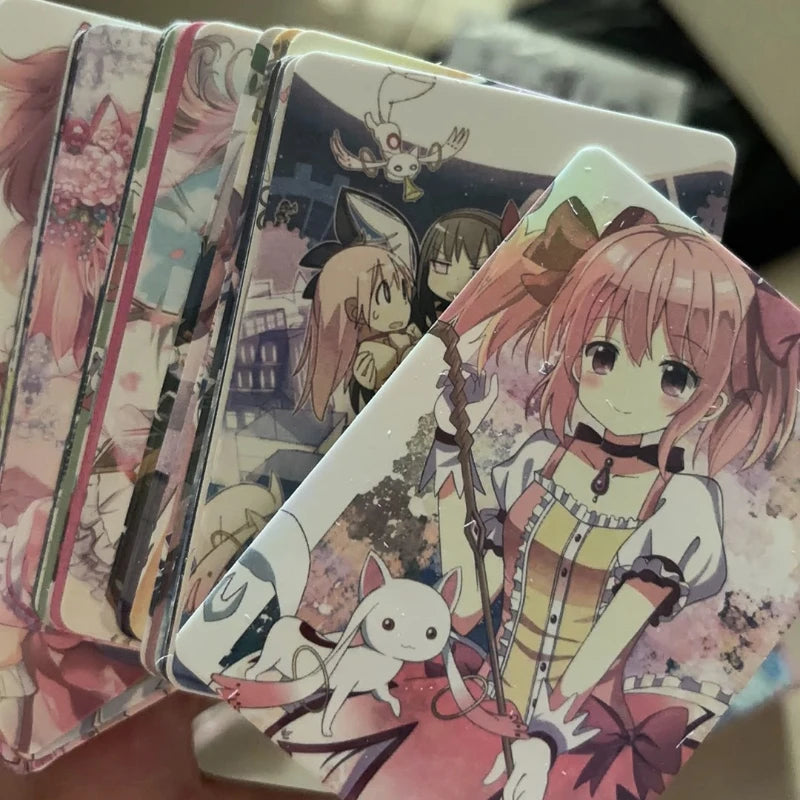 55Pcs Anime Madoka Magica Photo Card Set Laser Lomo Kaname Madoka Mami Homura Sayaka Gift