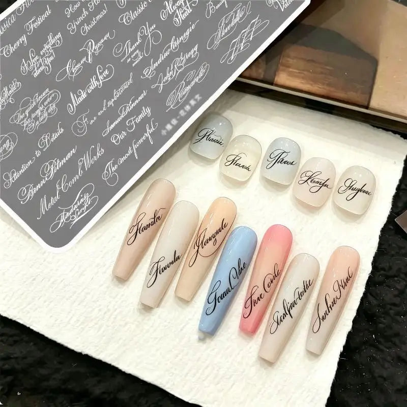 Flower Alphabet Nail Stamping Plates 15x10cm Stainless Steel Nail Art Template