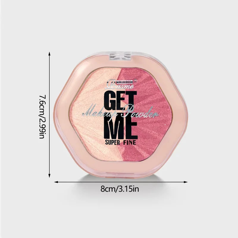 2-Color Blush Palette 2 in 1 Contouring & Highlight Cream Makeup Set