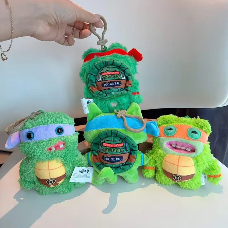 Plush Monster Keychain Toy - Teenage Mutant Ninja Turtles Cartoon Doll, 12cm