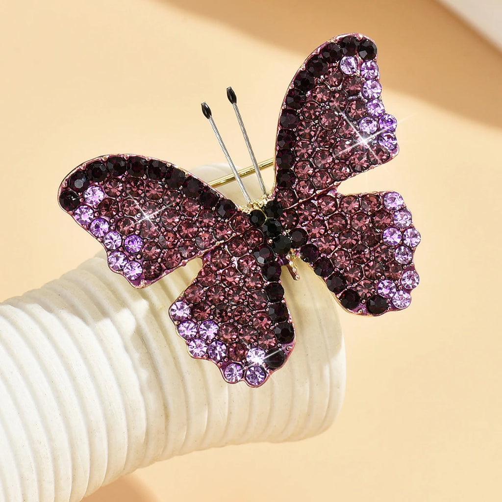 Cute Butterfly Brooch for Women - Sparkling Forest Style Jewelry for Daily Wear
