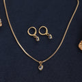 3-Piece Heart Pendant Jewelry Set with Earrings and Necklace for Women