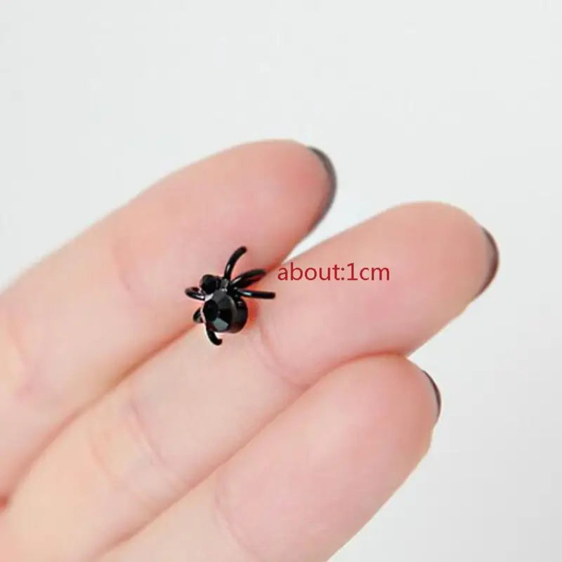 Spider Ear Stud Earrings Insect Jewelry Black Simple Fashion Accessories