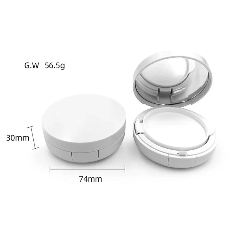 Portable Cosmetic Powder Makeup Case with Mirror & Sponge - 15g