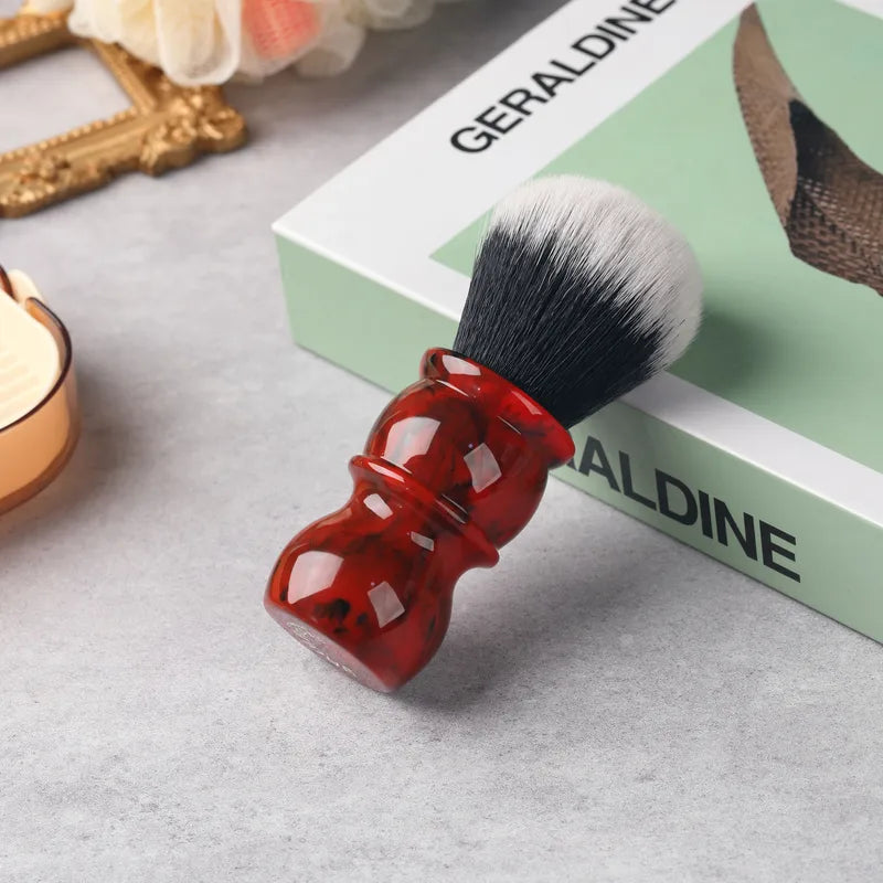 Men's Synthetic Hair Beard Brush 24MM Shaving Brush for Wet Shaving