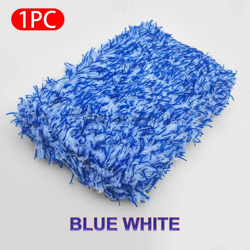Microfiber Car Wash Sponge Block - Soft Detailing Cleaning Tool for Vehicles