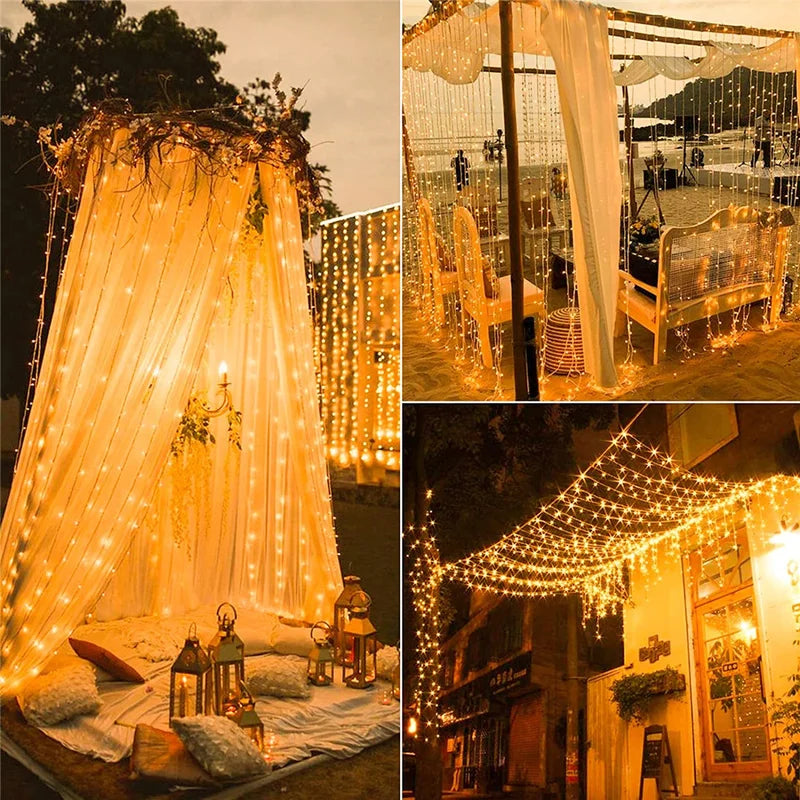 Outdoor Waterproof Solar Fairy String Lights for Garden Yard Wedding Party Decor