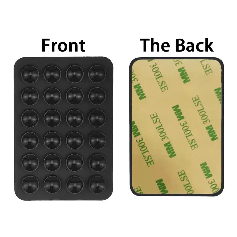 Candy Color Silicone Phone Mount - Non-Slip Suction Stand with 3M Adhesive