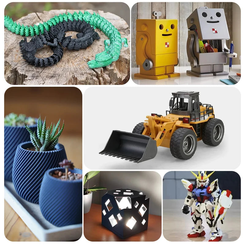 5KG Multi-Color PLA 3D Printing Filament for FDM Printers - Low Warping & Odor-Free