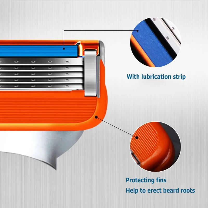 Gillette Fusion 5 Razor Blade Refills – Safety Manual Shaving Head Replacement for Men
