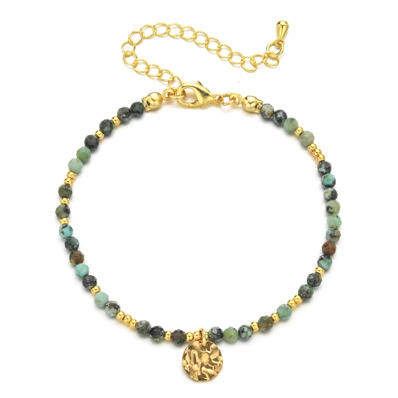 Natural Stone Beaded Bracelet for Women - Colorful Bohemian Friendship Jewelry