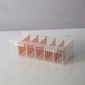 Transparent Storage Box with Lid and Removable Divider for Cards Jewelry Beads and More