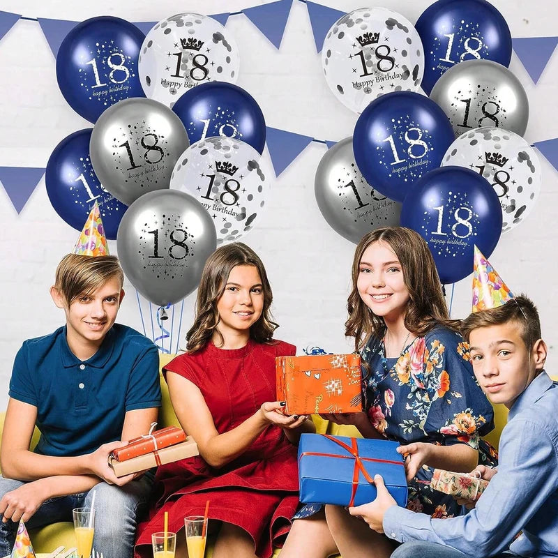 15Pcs 12 Inch Birthday & Anniversary Latex Balloons Party Decor Indoor Outdoor