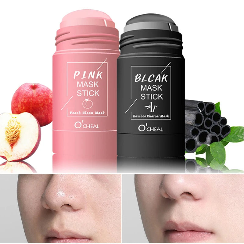 Facial Mask Stick Green Tea Honey Peach Pore Cleansing & Moisturizing Mud Film