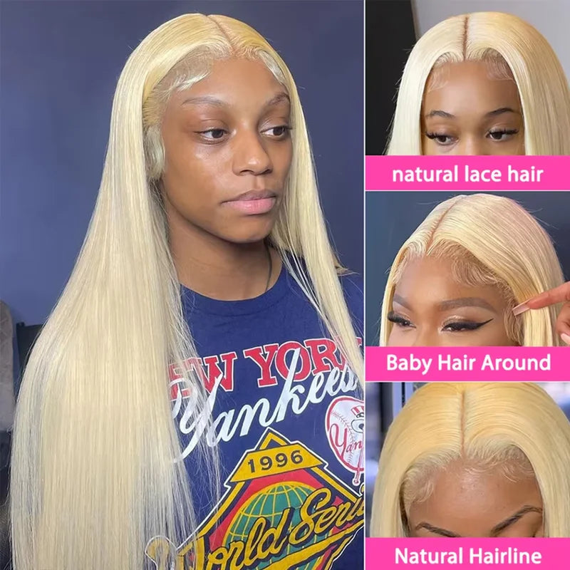 Blonde 613 Straight HD Lace Front Wig Human Hair 13x6 & 13x4 Frontal for Black Women