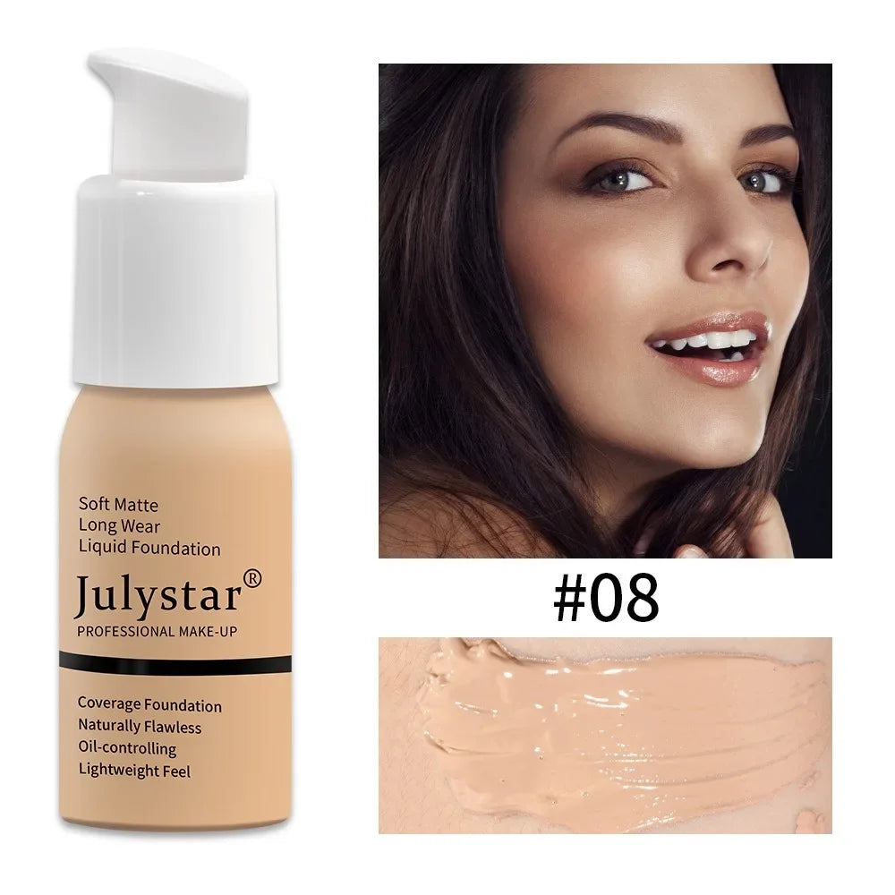 Long Lasting Liquid Foundation with Oil Control - 30ml Makeup Base