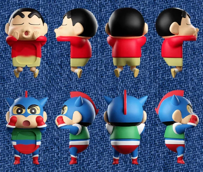 6pcs Anime Figure Blind Box Car Ornament Kawaii Cartoon Display Decor Toys