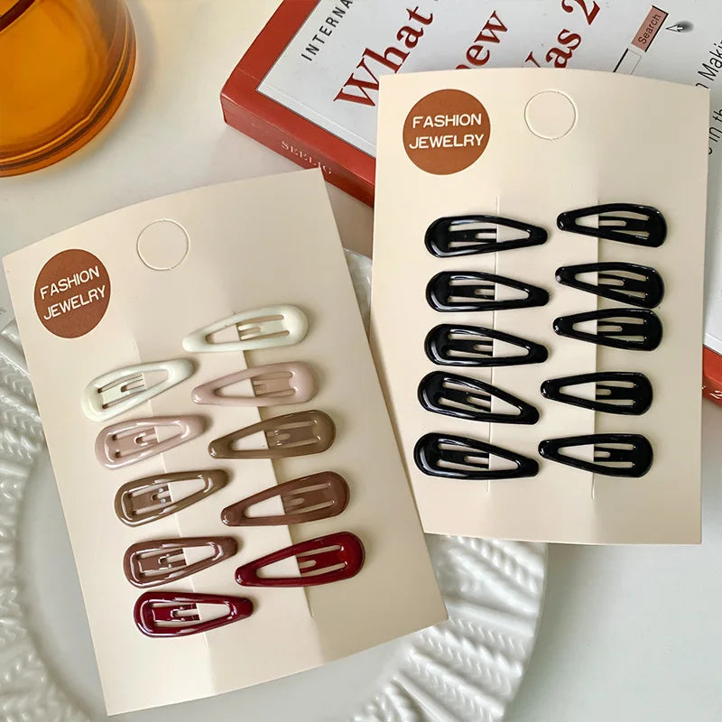 10pcs Colorful Metal Hair Clips for Girls Women & Children Hair Accessories