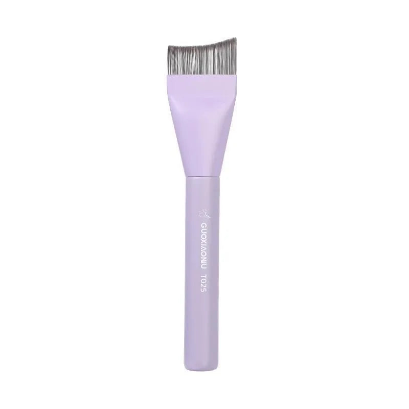 Ultra Thin Moon Shape Foundation Brush - Flat Top Angled Kabuki for Liquid Makeup & Concealer