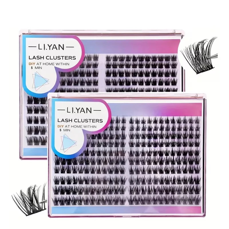240PCS Eyelash Extension Clusters Kit - DIY False Lash Tools 10-16mm