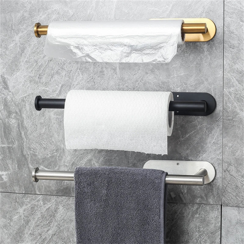 Kitchen Paper Towel Holder Dispenser with Adhesive Mount - Bathroom & Kitchen Organizer