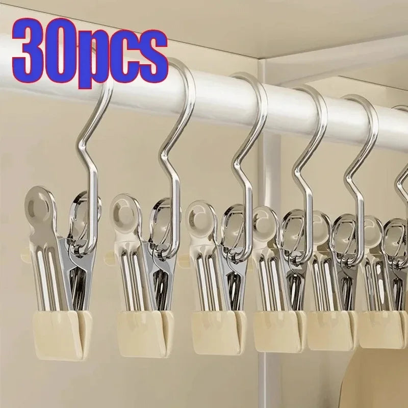 Multifunctional Clothes Pegs Clip Laundry Tongs Pants Hanger Storage Hook